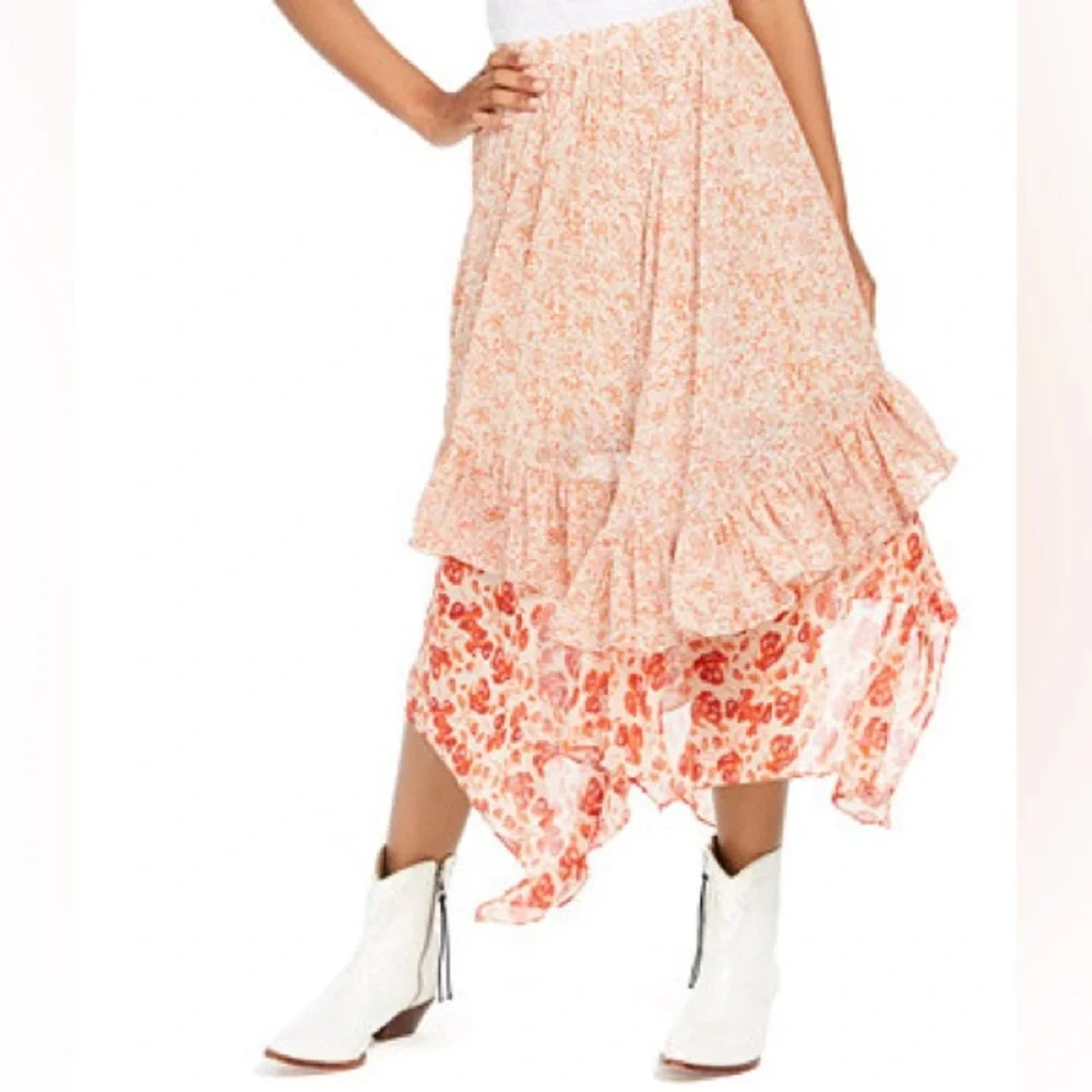 Free People Zuma Drippy Ruffle Skirt